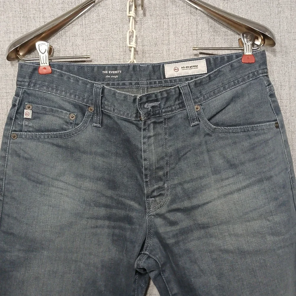 AG-ed Mens Denim Jeans The Everett Slim Straight Leg SZ 31x28 Med Wash Classic‎